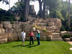 large retaining wall